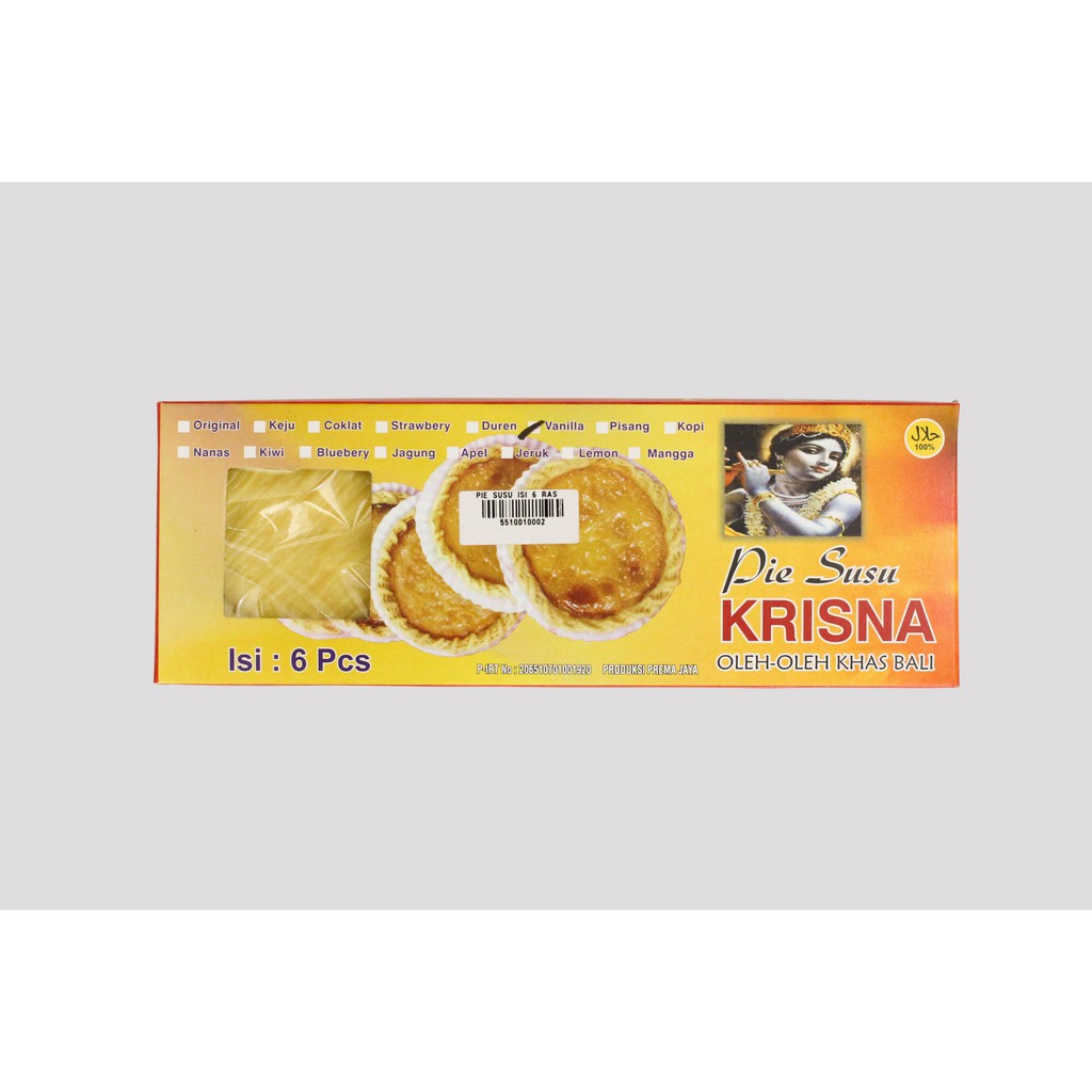 Pie Susu KRISNA Aneka Rasa Khas Bali isi 6pcs (14 varian rasa) Shopee