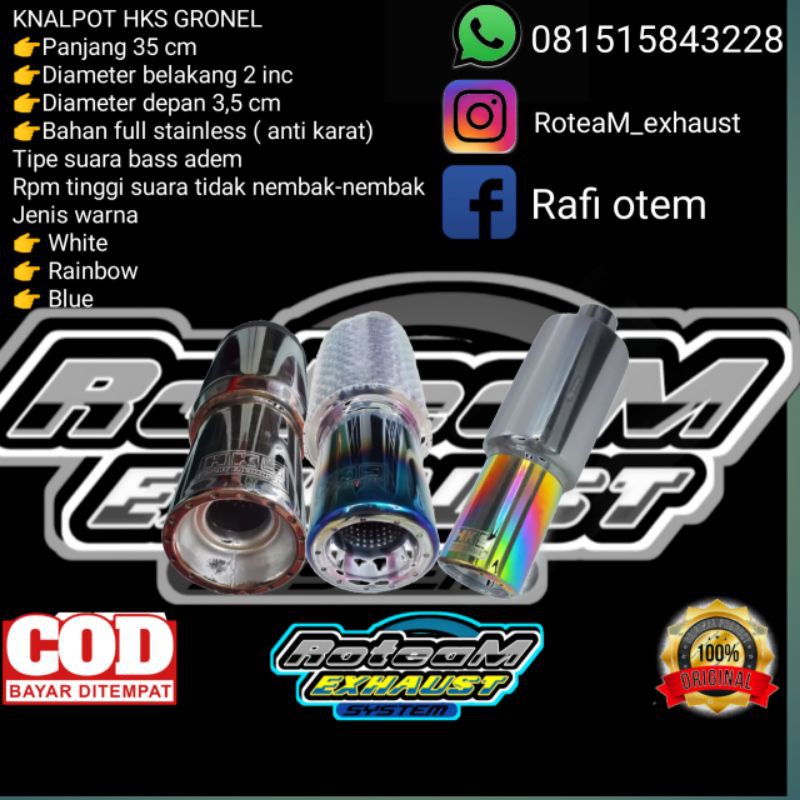 KNALPOT MOBIL HKS GRONEL FULL STAINLESS TIPE SUARA BASS BASAH | Shopee  Indonesia