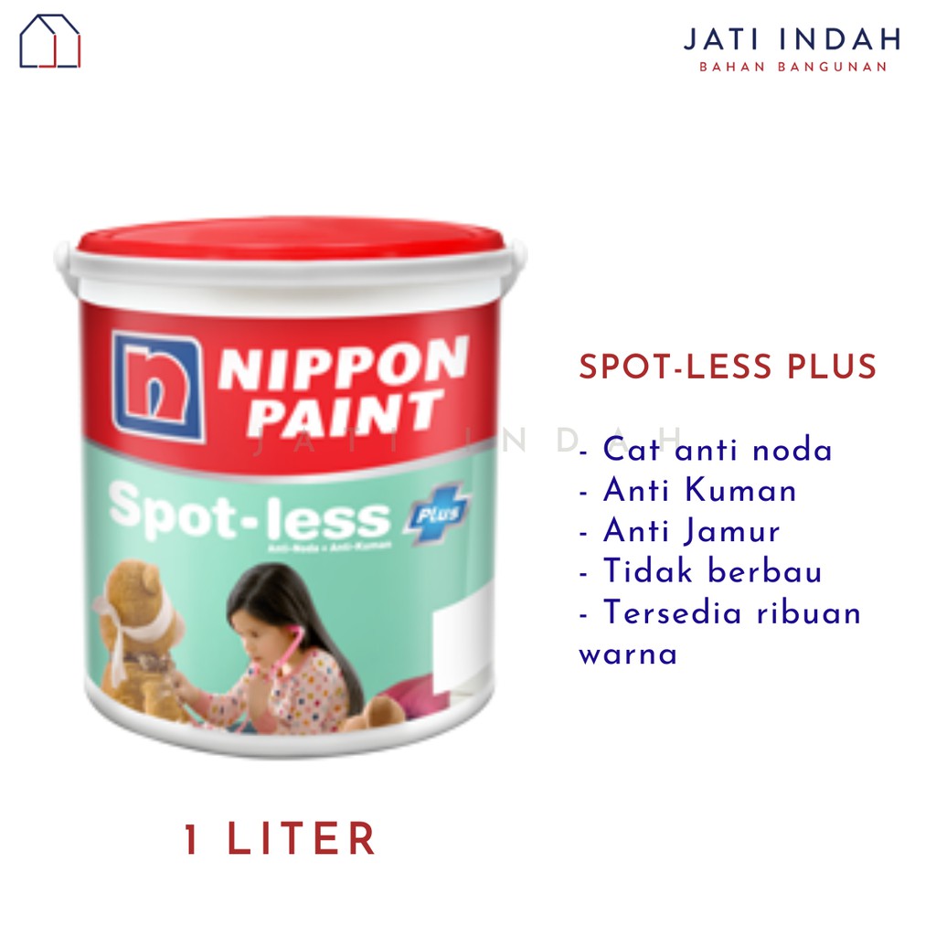 Nippon Paint SPOTLESS PLUS 1 Liter Cat Tembok Interior Anti Bakteri