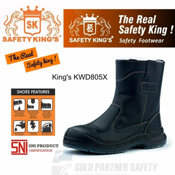 Jual Sepatu safety shoes Kings kwd 805X original by safety kings QC SNI