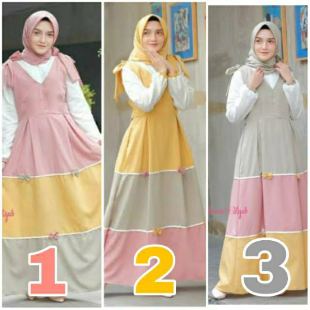 Promo Gamis Remaja Terbaru 2020 Dianka Maxi Dress party bordir pesta