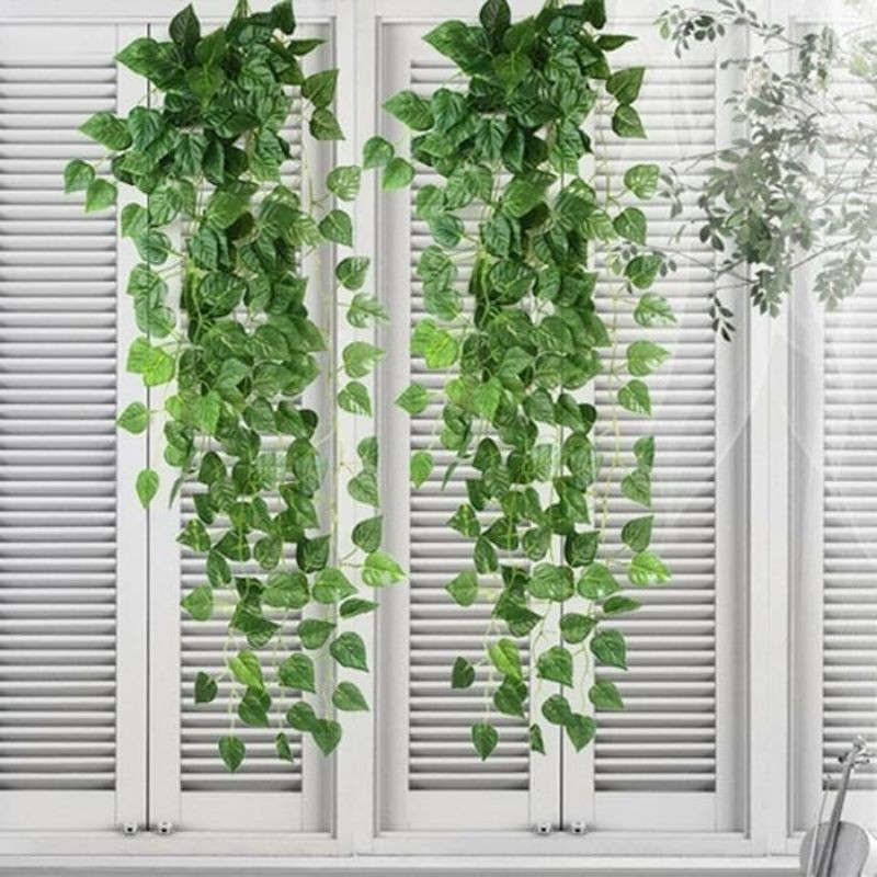 DAUN RAMBAT PLASTIK TANAMAN ARTIFISIAL DEKORASI TUMBUHAN PALSU Shopee