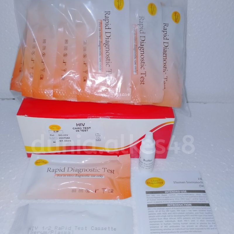 Jual HIV Card / Cassette dan strip Glory Tes HIV 1/2 Device Shopee