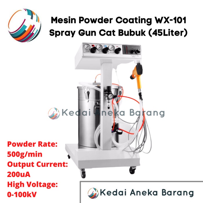 Jual Mesin Powder Coating Spray Gun Machine Oven Cat Bubuk WX101 WX101