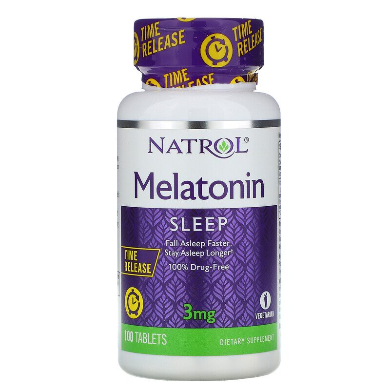 Jual Natrol, Melatonin, Time Release, 3 Mg, 100 Tablets | Shopee Indonesia