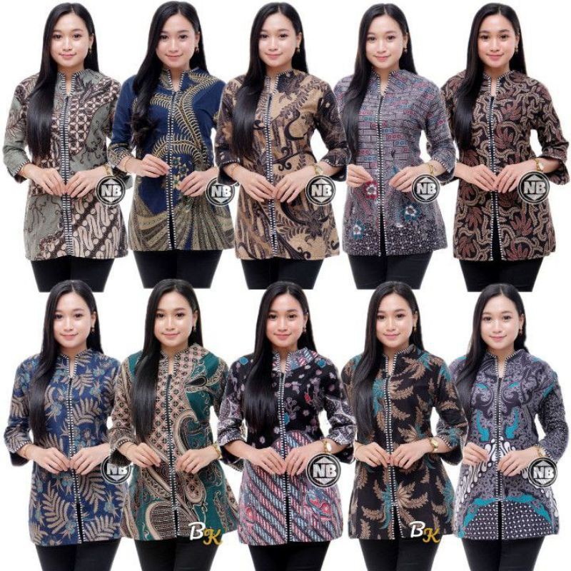 Jual BATIK KANTOR WANITA SERAGAM BATIK KANTOR WANITA ATASAN BLOUSE