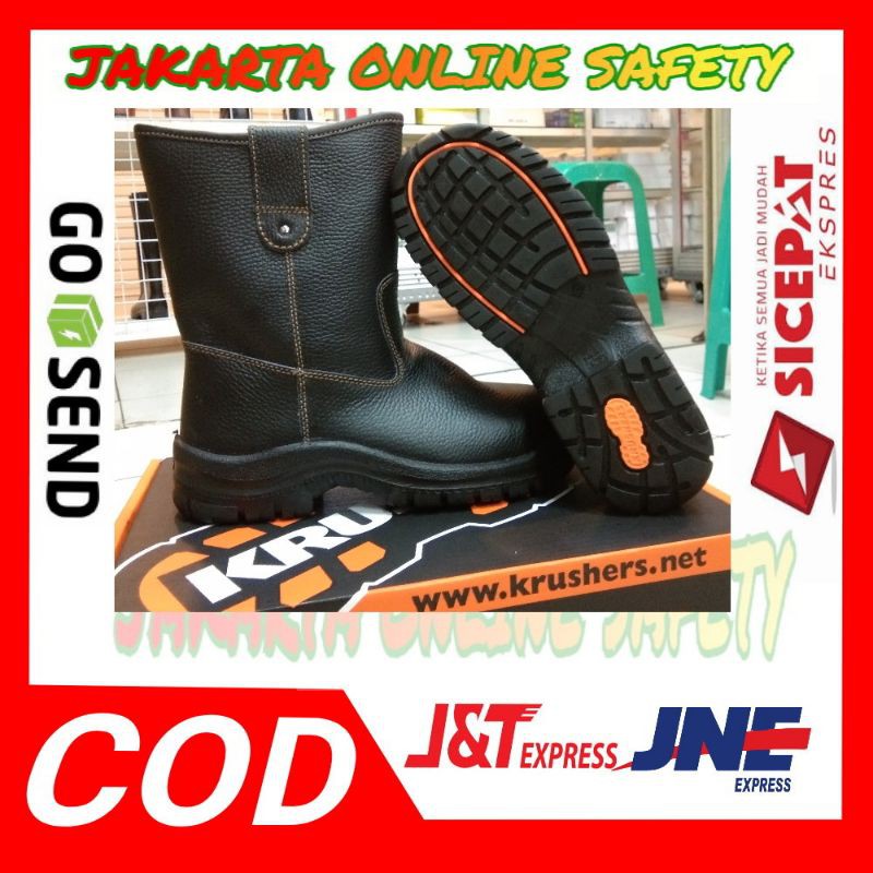 Sepatu Krusher Safety Texas Hitam(Coklat)/Safety Shoes Texas Black