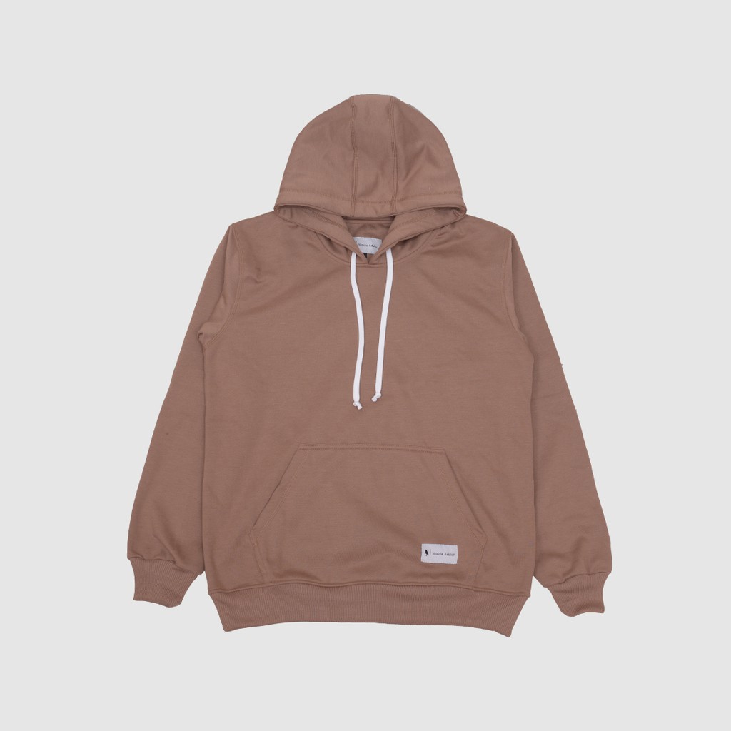Jual Hoodie Addict - Pullover Hoodie Polos Warna Cokelat Mocca | Shopee Indonesia