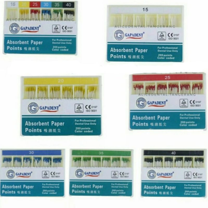 Jual Dental paper point gapadent / papper points Endo PSA size 1540
