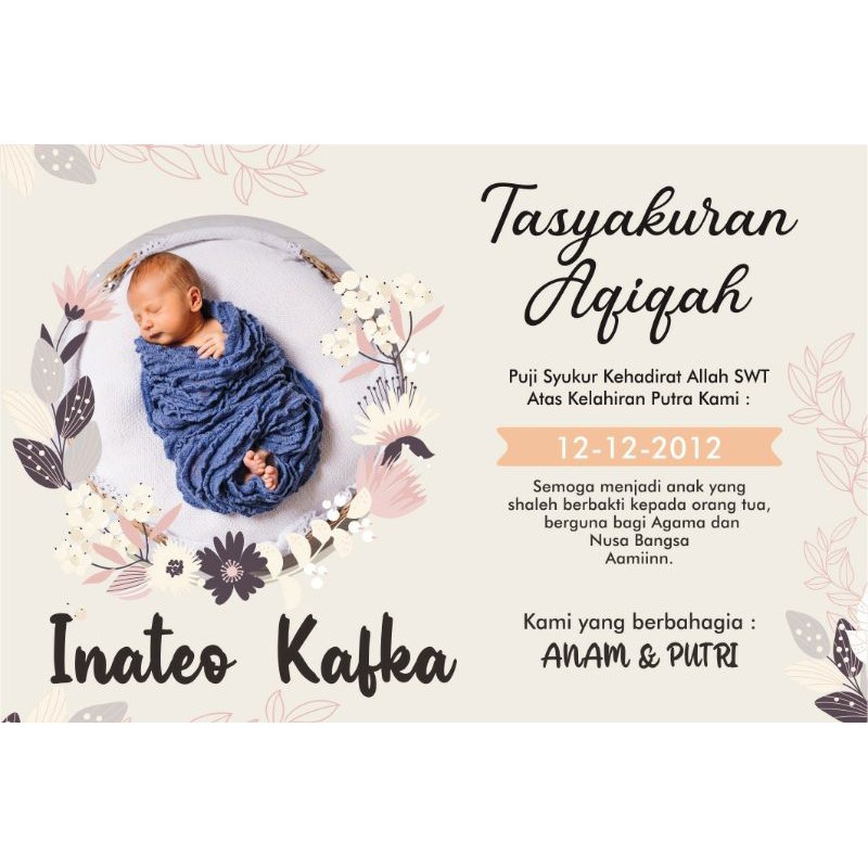 Jual Kartu Ucapan Aqiqah Bahan Stiker+Gratis Desain Indonesia|Shopee Indonesia 800_x_800_jpg