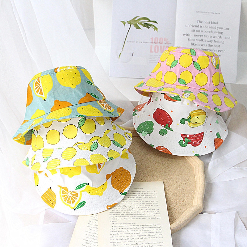 Topi Bucket Bayi Lakilaki / Perempuan Reversible Motif