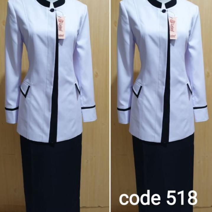 Jual Menarik.. blazer hitam putih baju seragam guru baju PNS wanita blazer  lolani Indonesia|Shopee Indonesia