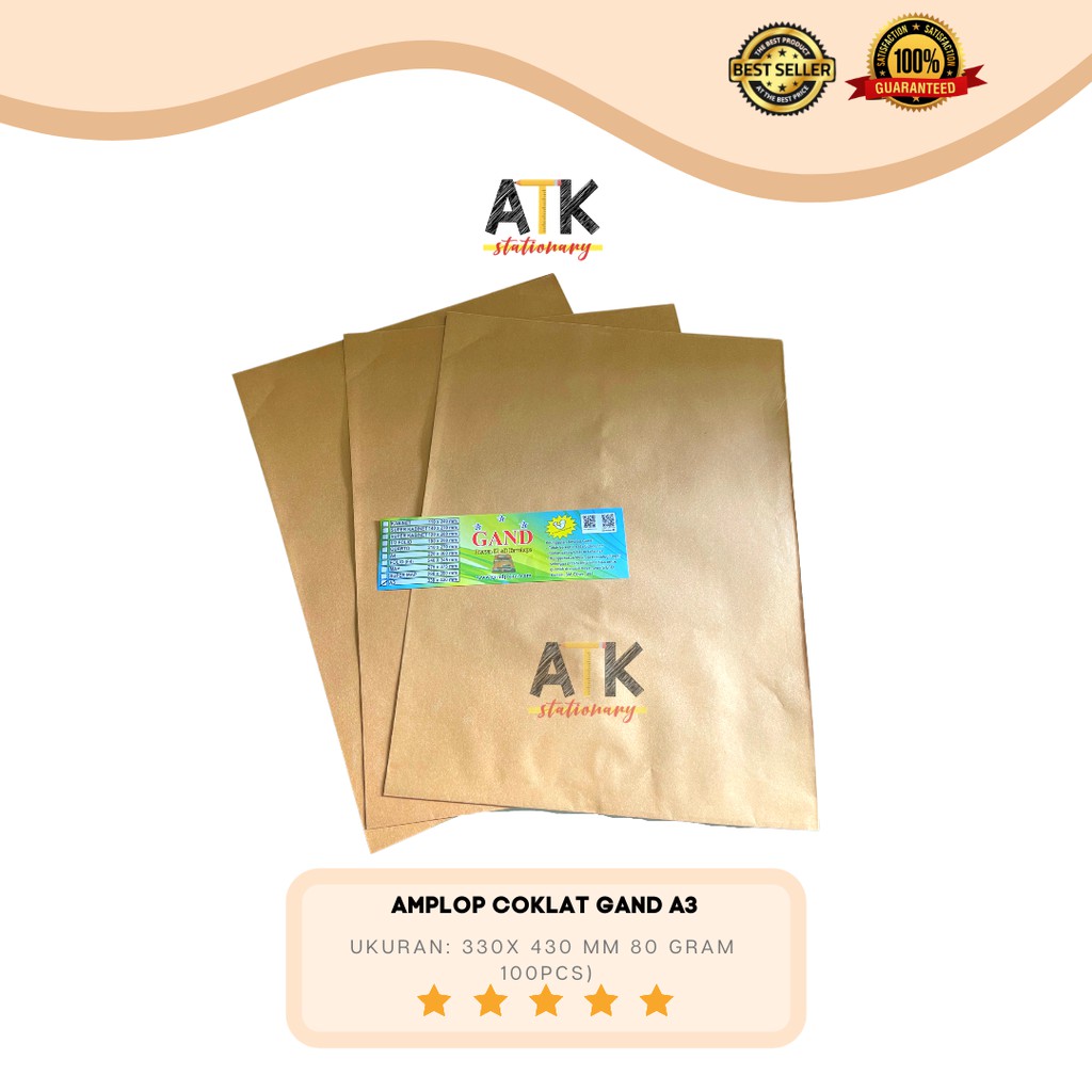 Jual Amplop Coklat A3 Gand Atk | Shopee Indonesia