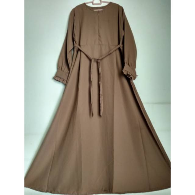 Jual Gamis Polos Coklat Milo | Shopee Indonesia