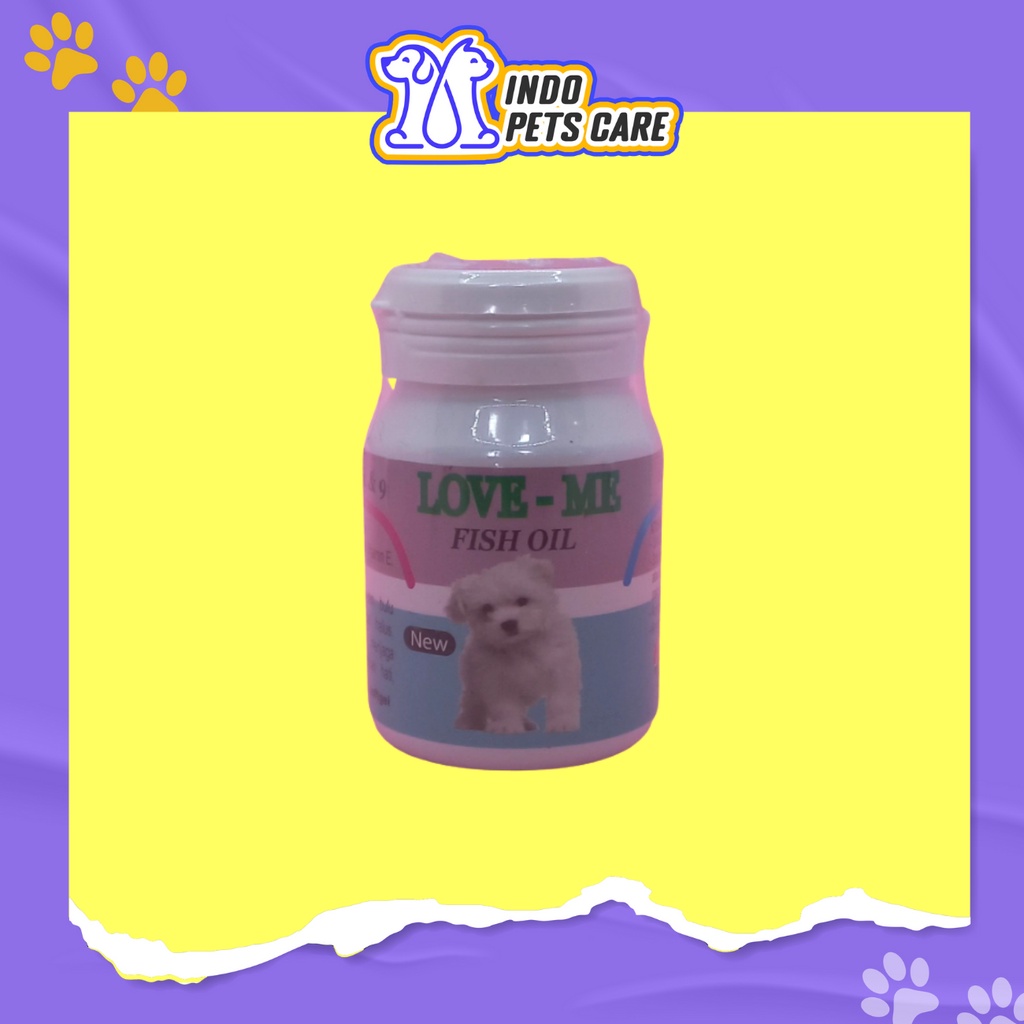 Jual SUPLEMEN PENGGEMUK ANJING LOVE ME DOG FISH OIL 60 SOFT GEL