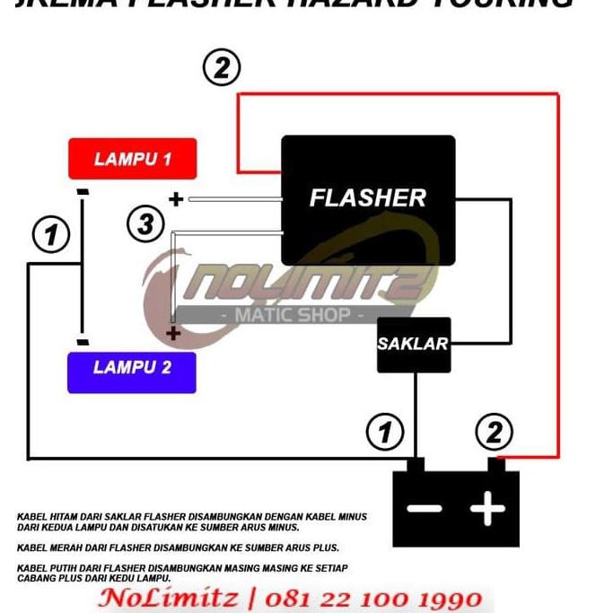 Gambar Rangkaian Lampu Sein Dan Hazard