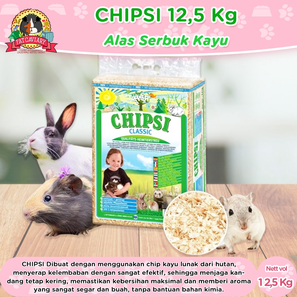 Jual CHIPSI CLASSIC 12,5KG /wood chips/serbuk kayu hamster Shopee