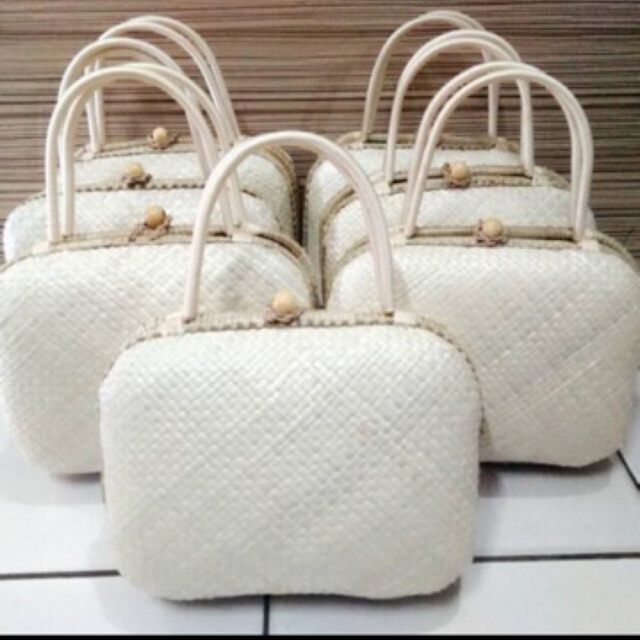 Tas pandan bantal polos Shopee Indonesia
