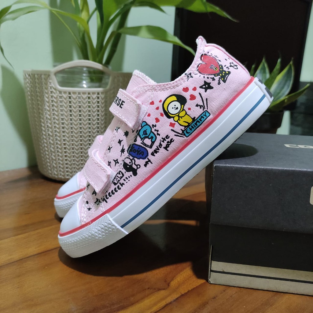 sepatu anak perempuan dan lakilaki sneakers bts bt21 converss sekolah