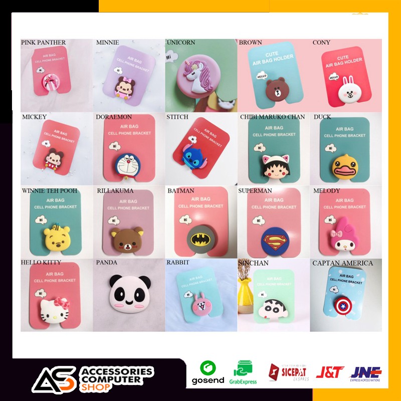 [MURAH BANGET] 469 Pop Socket HP 3D Karakter Cartoon / Pop Socket 3D