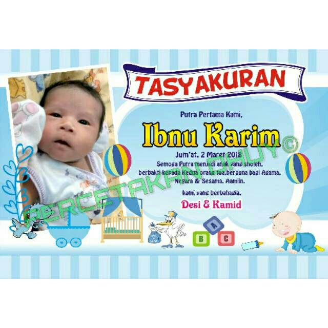 Stiker Syukuran AQIQAH / SYUKURAN KELAHIRAN ANAK | Shopee Indonesia