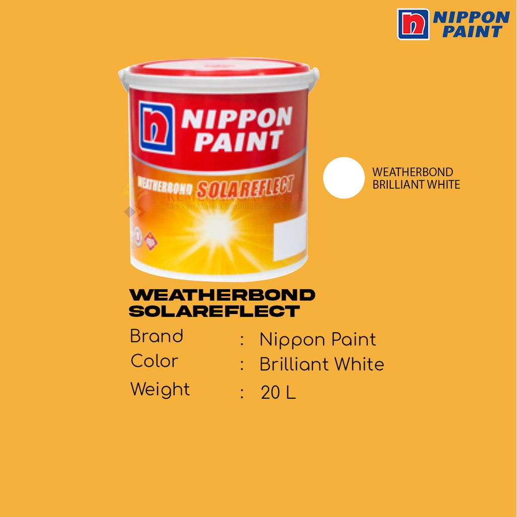 Jual CAT NIPPON PAINT WEATHERBOND SOLAREFFLECT BRILLIANT WHITE 20 LITER Indonesia