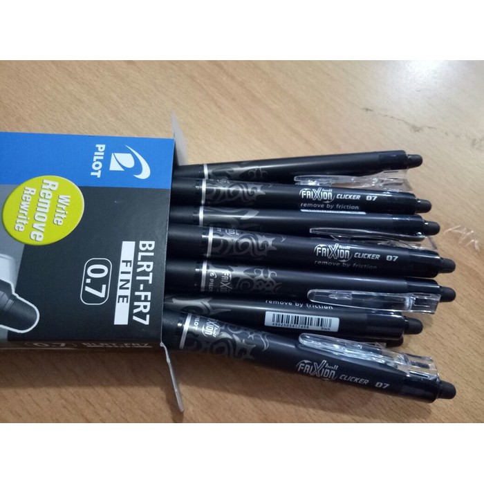 [ ECER ] Pulpen Pen Frixion Pilot 0.7 HITAM Clicker ( Bisa