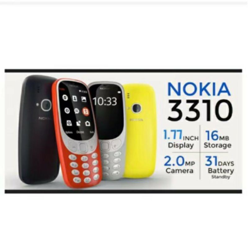 Nokia 3310 1.77 Hp murah Mobile Phone 2 SIM Shopee Indonesia