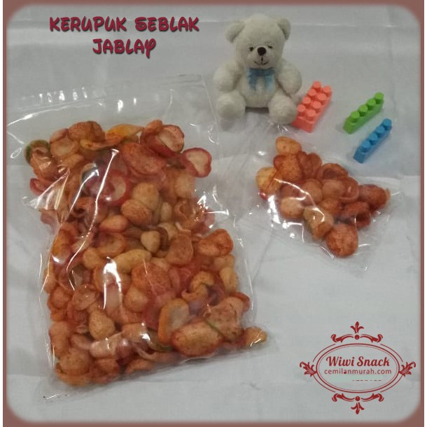 (1BALL=3KG) KRUPUK SEBLAK JABLAY GROSIR CEMILAN MURAH ENAK KERIPIK