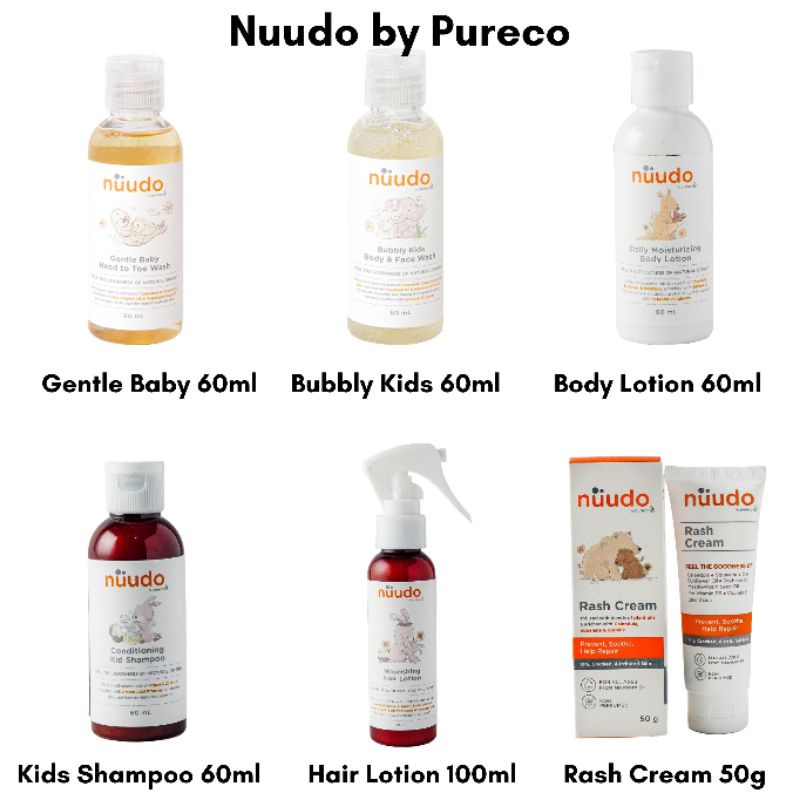 Jual Nuudo Body Lotion / Hair Lotion / Rash Cream / Kid Shampoo