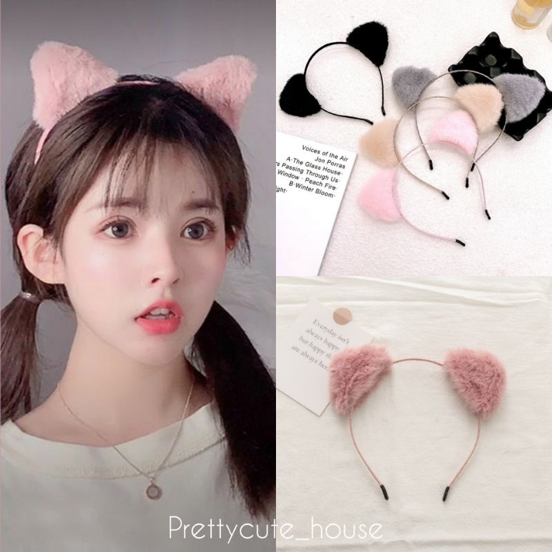 Jual PCH Korean Cat Ears Headband Bando Kuping Korea Aksesoris Acc