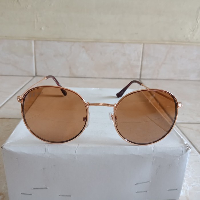 Jual Kacamata Gaya Korea Oval Coklat Trendy Ca132 | Shopee Indonesia