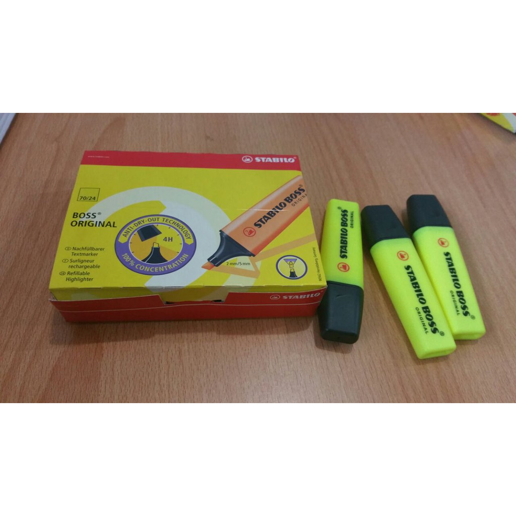 Stabilo Boss Warna Kuning Highlighter Stabilo Boss Warna