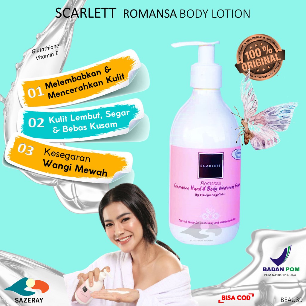 HAND BODY HANDBODY SCARLETT SCARLET WHITENING BODY LOTION ROMANSA