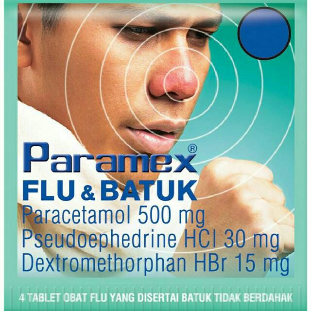 Paramex Flu &amp; Batuk strip isi 4 kaplet | Shopee Indonesia