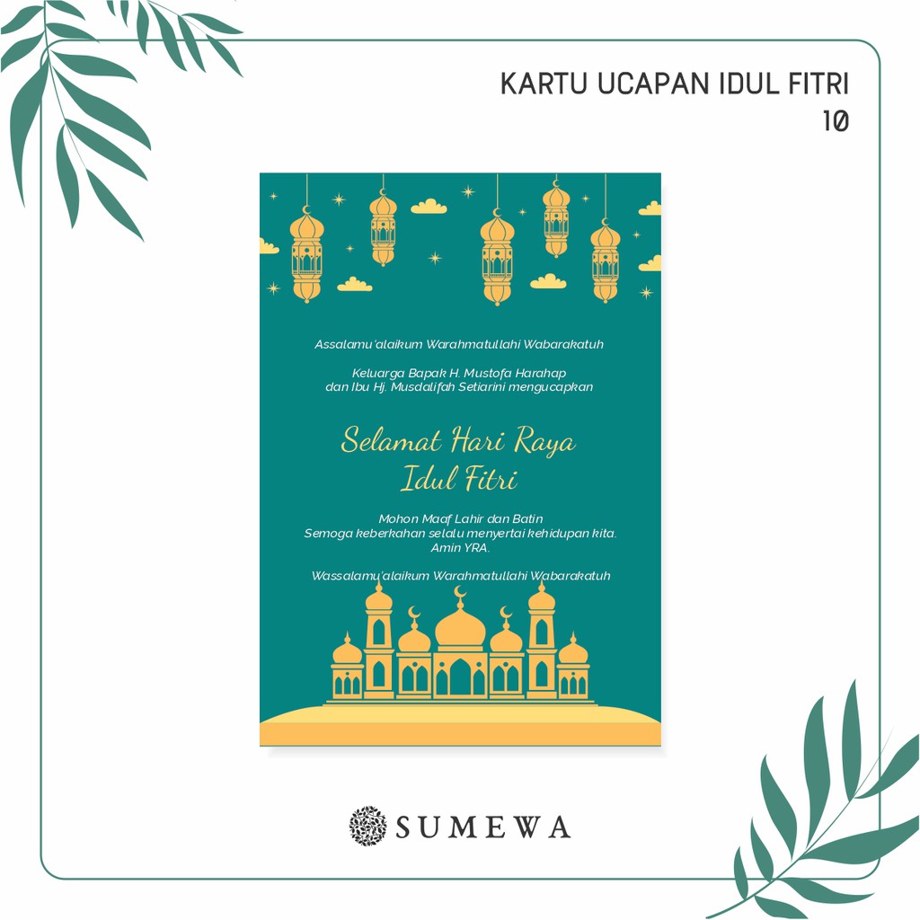 Kartu Ucapan Idul Fitri / Kartu Ucapan Lebaran / Kartu Hampers Parcel