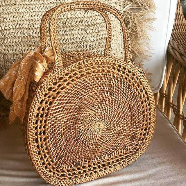 Tas Rotan Jinjing Modis Trendy Exclusive Unik Etnik Lombok Bali Export Quality Shopee Indonesia
