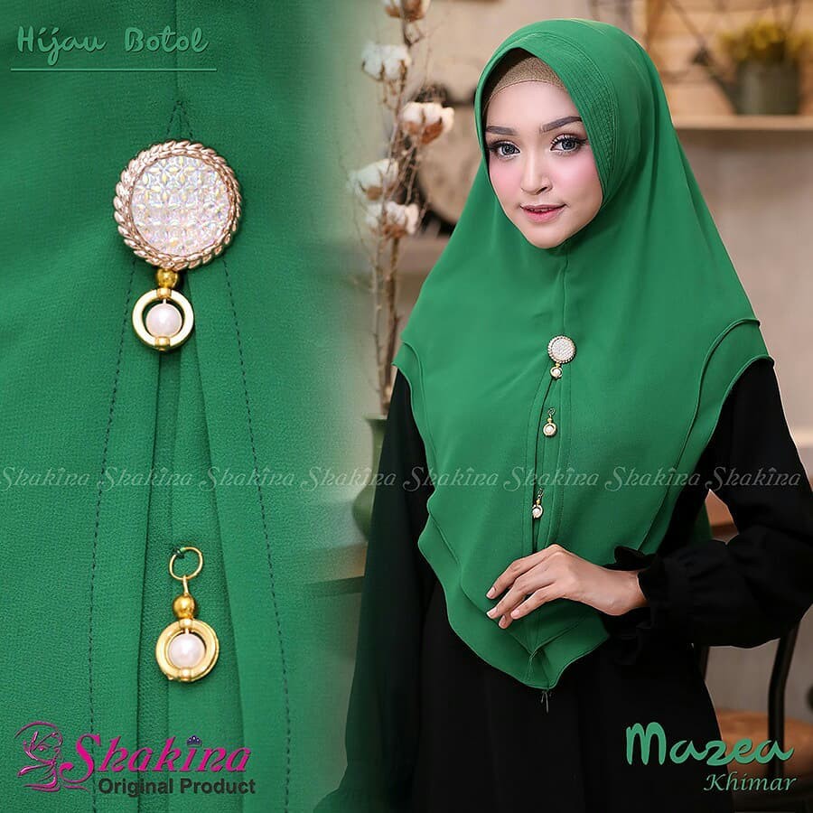 Fashion Muslim Jilbab Hijab Instan Khimar Mazea Khimar Syari Pesta