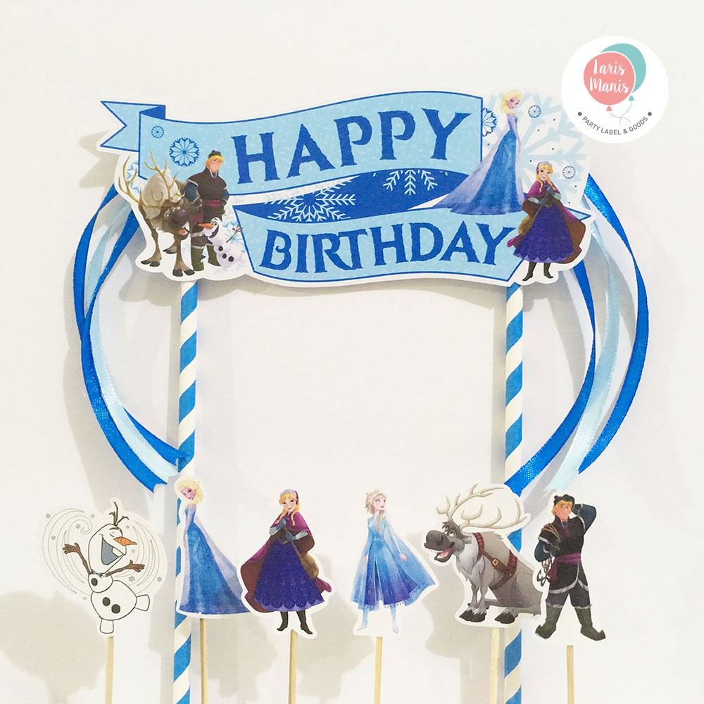 Cake Topper / Hiasan Kue Ulang Tahun tema Frozen Shopee Indonesia