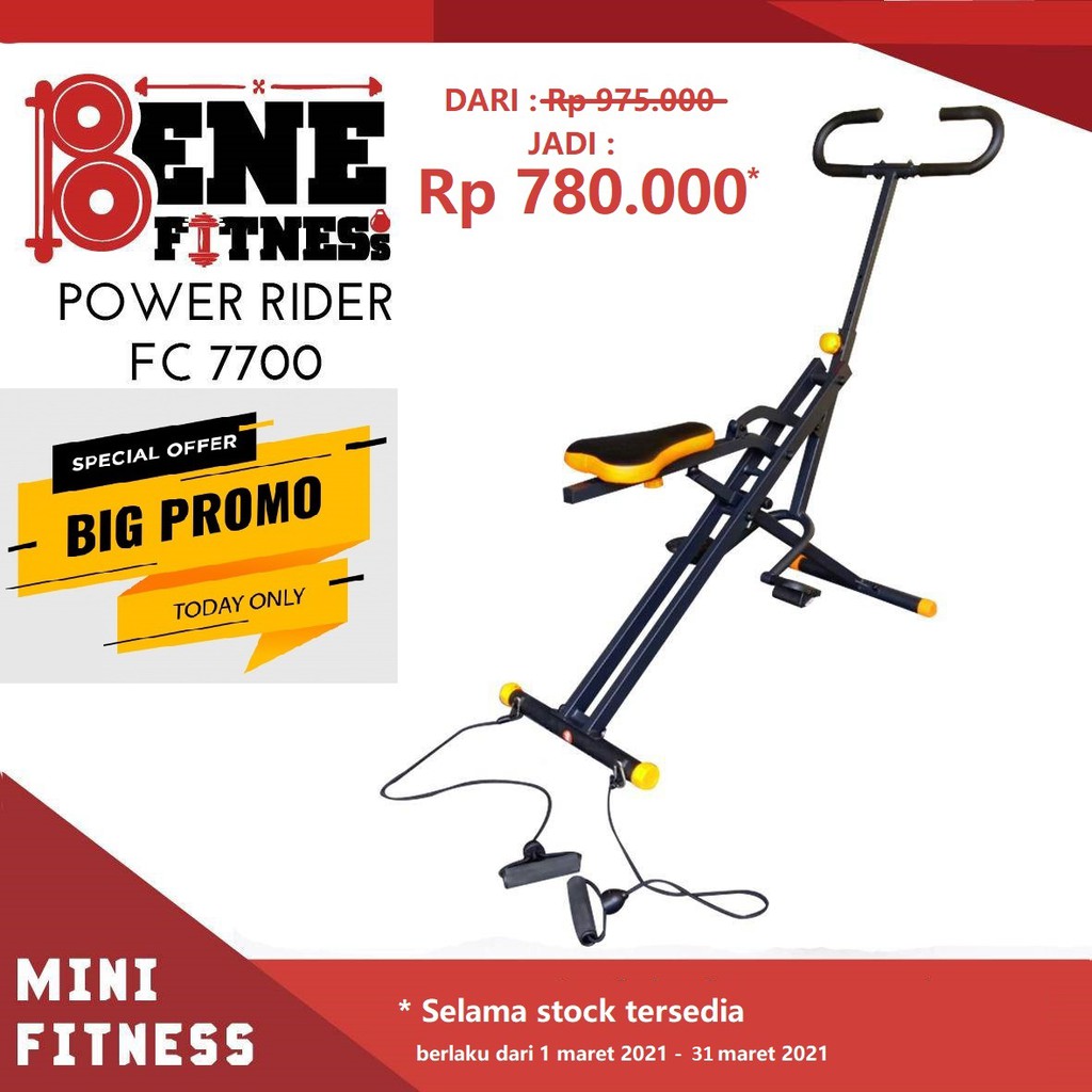 Sepeda Statis Alat Fitness Exider Home Squat Body Crouch Power Rider