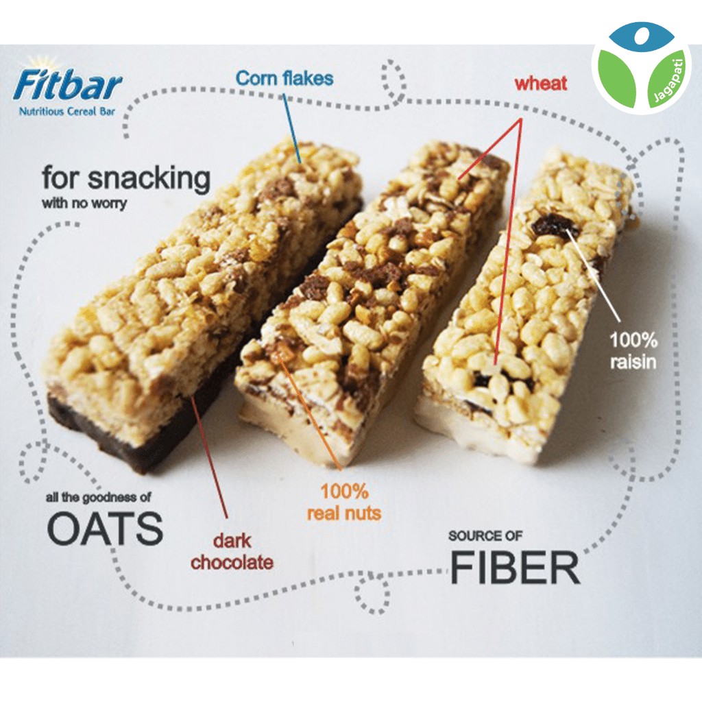 Jual Fitbar Coklat Dus (Isi 5 Bar 22 Gram) - Cemilan Bebas Kolestrol | Shopee Indonesia