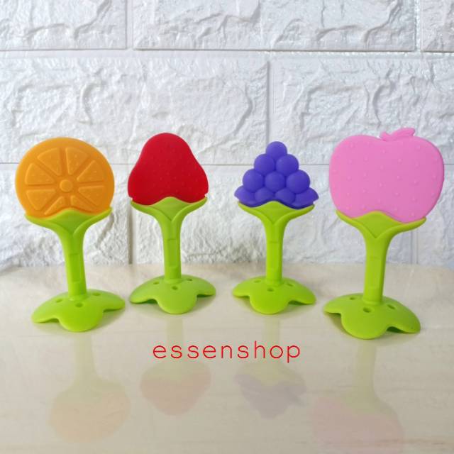 Jual TEETHER silicone Mainan Gigitan Bayi silikon bentuk buah Fruit  PEGANGAN Indonesia|Shopee Indonesia