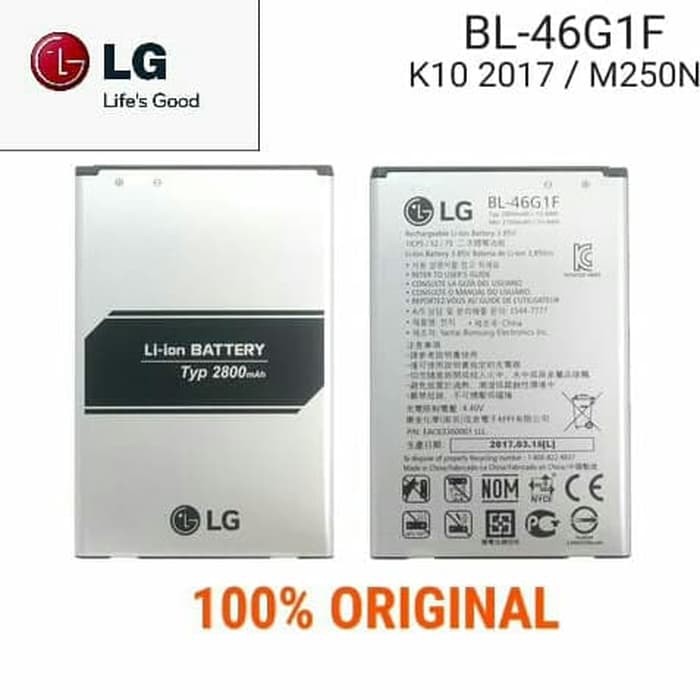 Jual Baterai Battery Batre Original Lg K10 2017 M250N Bl-46G1F Bl46G1F | Shopee Indonesia