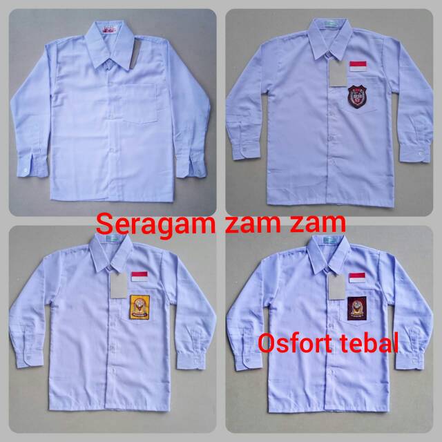 Kemeja putih panjang SD/SMP/SMA /Seragam sekolah seragam