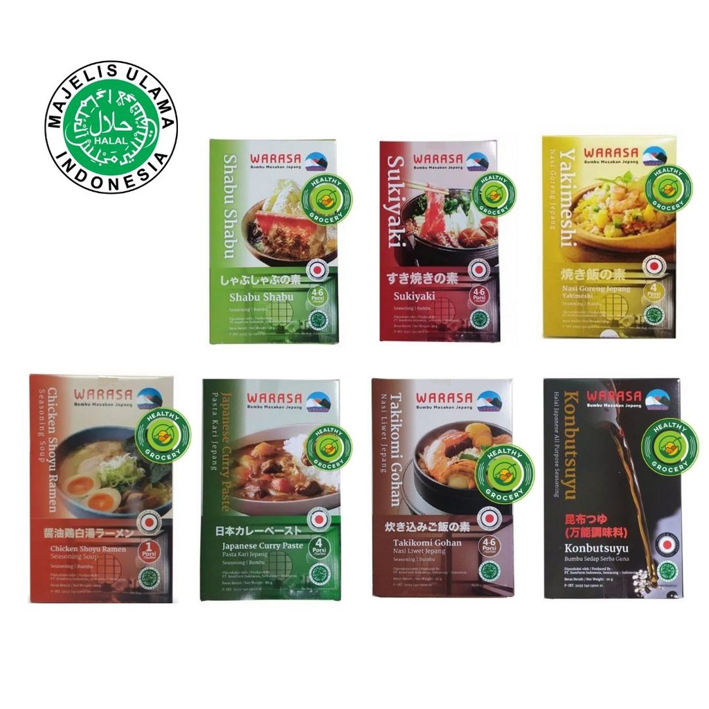 Warasa Bumbu Masakan Jepang / Sukiyaki Curry Shabu Chiken Soyu Ramen