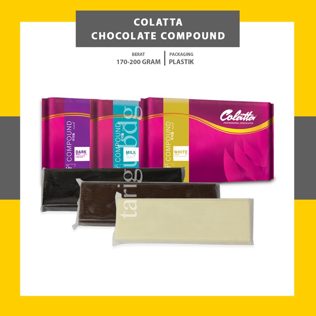 Jual Colatta Dark Chocolate Compound - Collata Dark Coklat Batang - Coklat Blok Coklat Putih Dark Choco | Shopee Indonesia