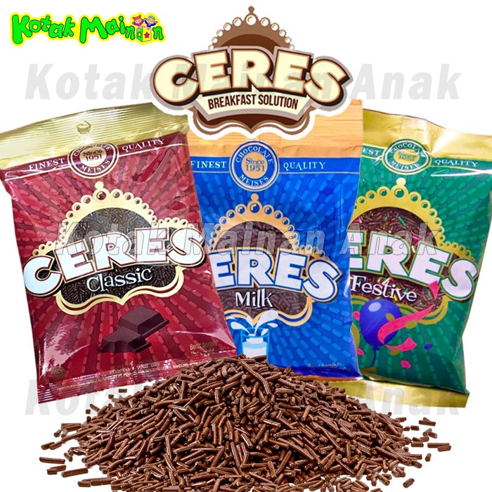 Jual Ceres Coklat Meises Cokelat Topping Seres Ropang Meises / Meses 225G | Shopee Indonesia