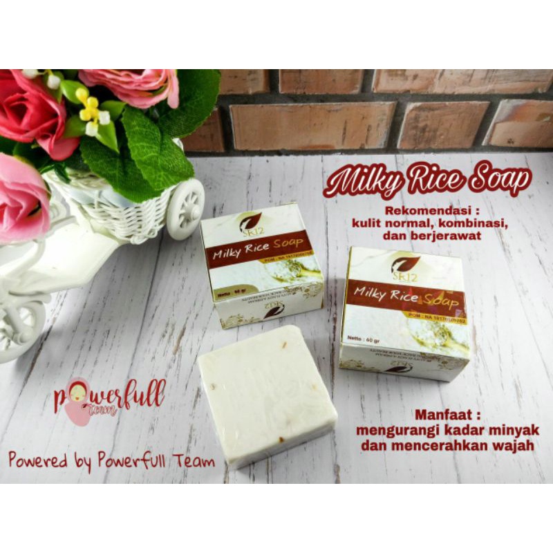 Jual MILKY RICE SOAP sr12 60g Sabun Untuk Kulit Normal dan Kombinasi