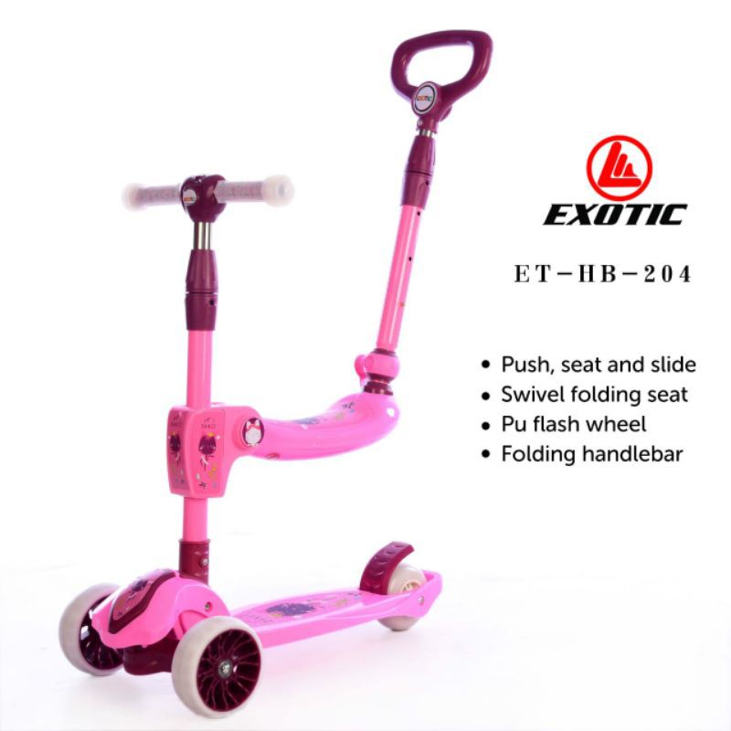 Jual Scooter Skuter Otoped Anak Otopet Duduk Exotic Hb 204 Pacific Mainan Anak Laki Perempuan Kado Hadiah | Shopee Indonesia