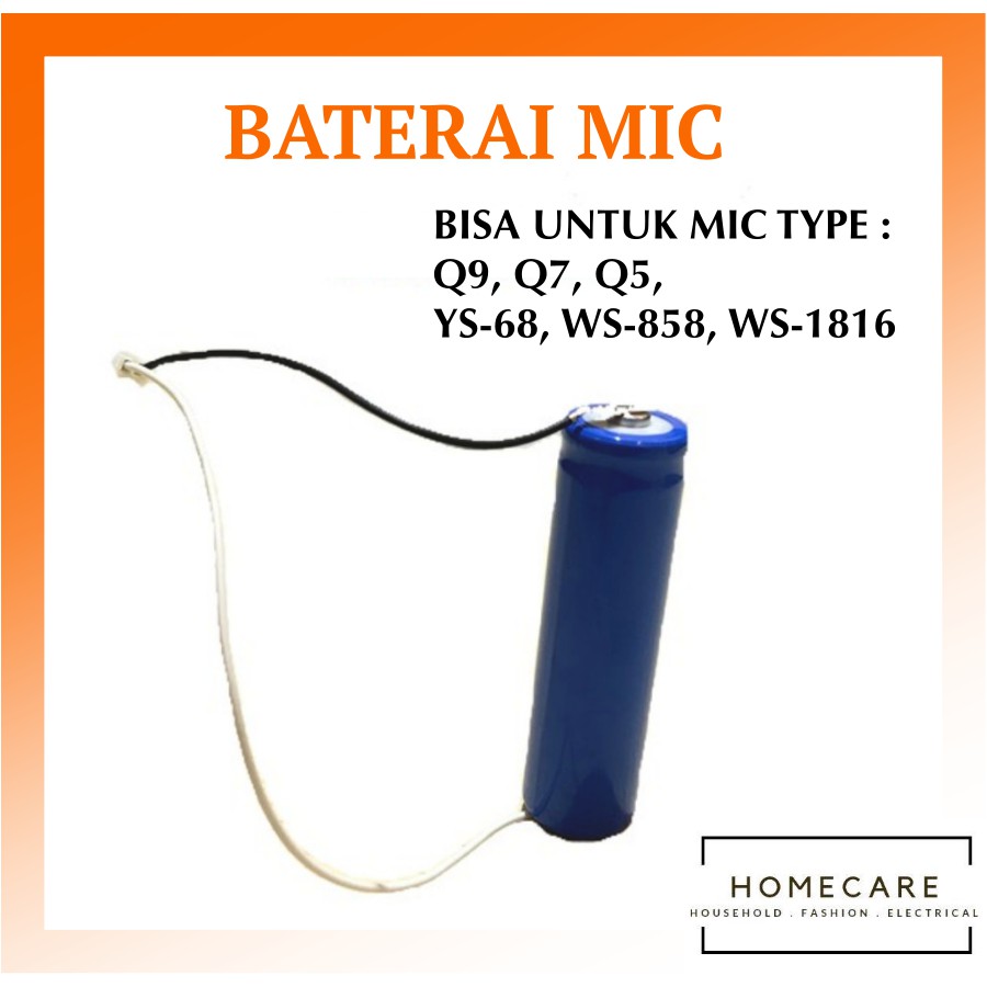 HC BATERAI MIC WIRELESS / BATERAI MINI FAN / SPAREPART BATERAI